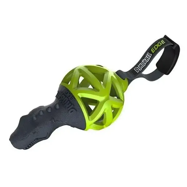 Игрушка для собак Gigwi Динобол Т-рекс, черно-зеленый, 13см