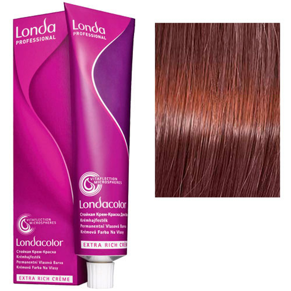 Londa Professional Стойкая крем-краска дл волос, 7/75 блонд коричнево-красный, 60 мл
