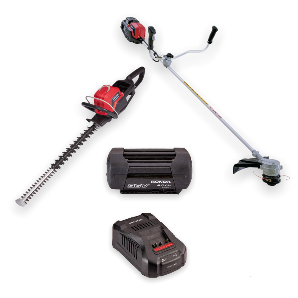 Комплект Honda №1: газонокосилка + воздуходувка + АКБ + зарядное устройство