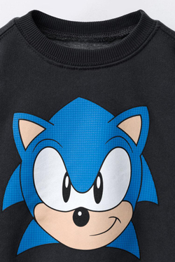 ZARA ТОЛСТОВКА SONIC © SEGA, АНТРАЦИТОВО-СЕРЫЙ