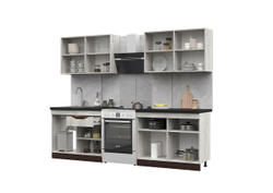 Паола Кухня 2,0м Дуб крафт белый / Дуб крафт белый