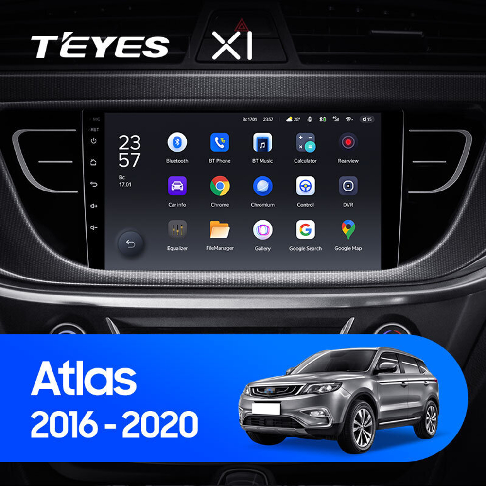 Teyes X1 9" для  Geely Atlas 2016-2020