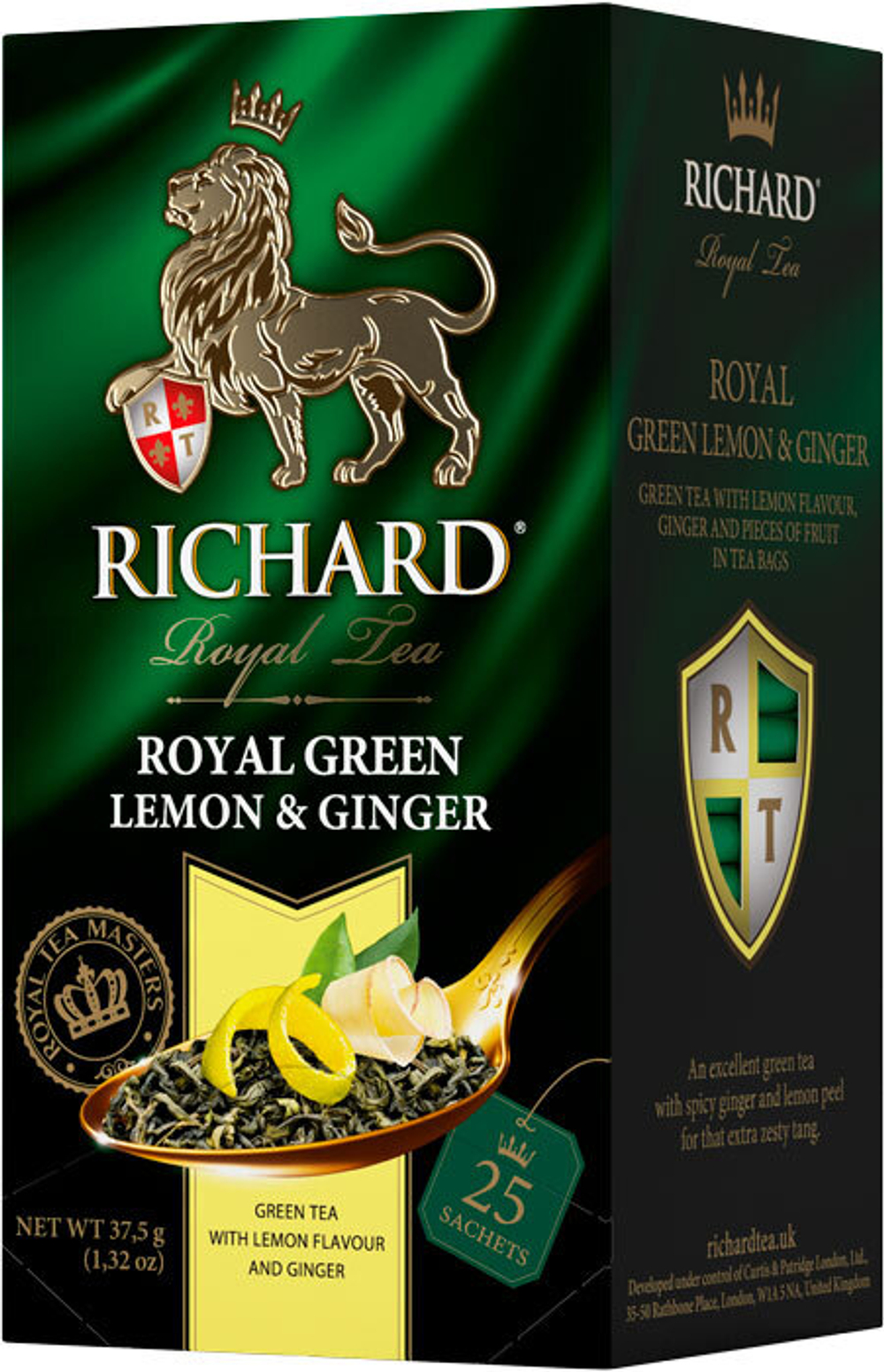 Чай Richard Royal Green Lemon&Ginger 25 пакетов.