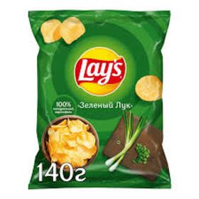 Чипсы LAYS ЗЕЛЕНЫЙ ЛУК 140гр