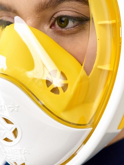 Маска полнолицевая Sargan Планета океан 2.0 белый/желтый