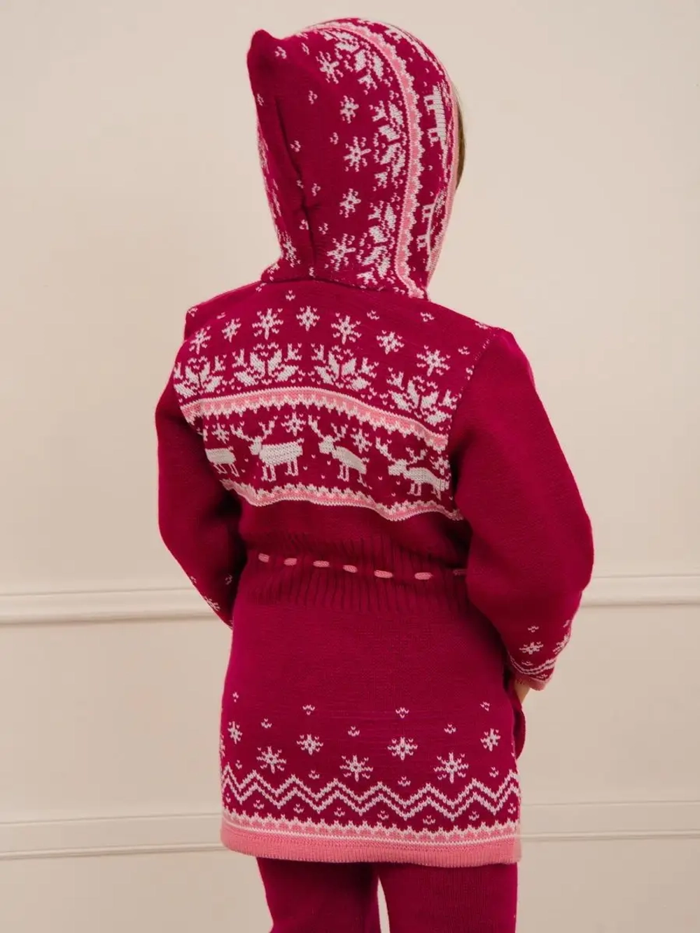 Кардиган вязаный на молнии для девочки