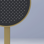 Душевой комплект Sancos Space встраиваемый c термостатическим смесителем, цвет брашированное золото , арт. SC3006BG