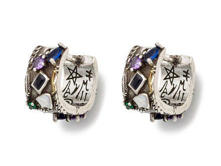 Серьги-Кольца "Gothic fun",16мм