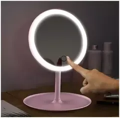 Настольное зеркало для макияжа с подсветкой Mirrorlight A1 (Розовое)