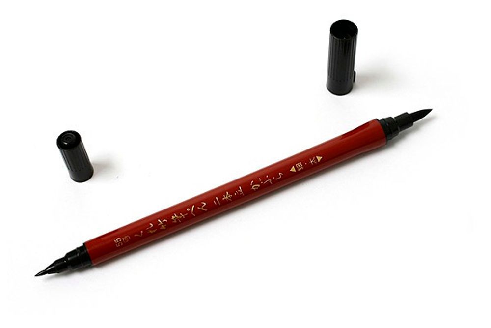 Ручка-кисть Kuretake №55 (двухсторонняя: Hard/Soft)