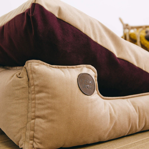 Лежанка из микровелюра, бежевый Rachel WOW