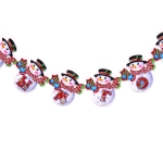 Гирлянда бумажная Новогодняя 2,1 м «Снеговики»