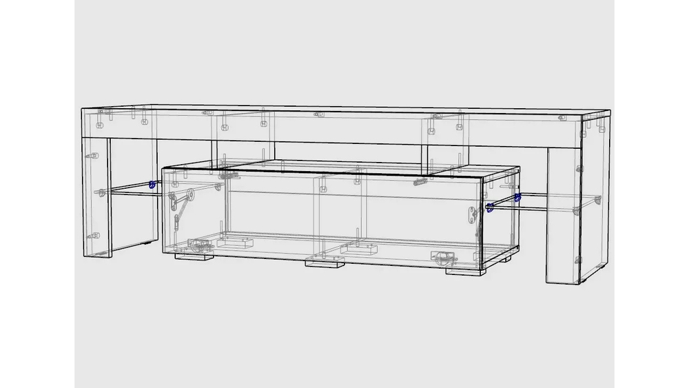 ТВ-тумба 198 МДФ Черный 0190 PR 138*40*41 см, Черный   Фиеста