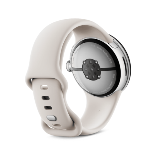 Умные часы Google Pixel Watch 3, 41 мм, Wi-Fi, «Полированный серебристый» корпус, ремешок Фарфорового цвета