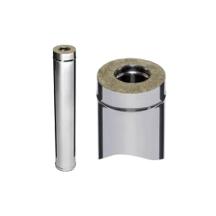 Дымоход Ferrum DN120*200 сэндвич 1000мм 0,8/430 12355