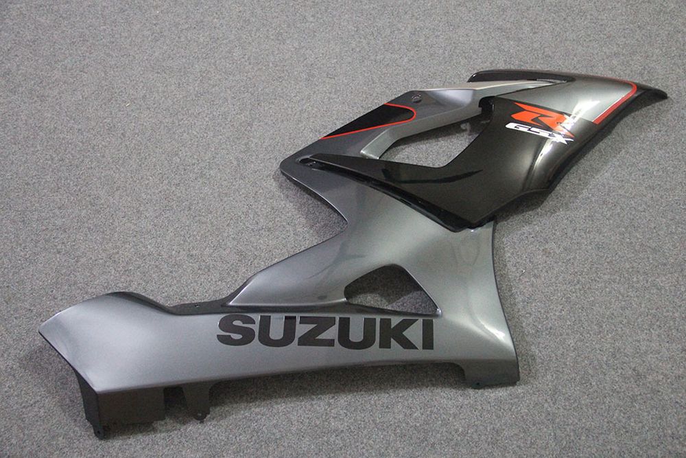Комплект пластика для мотоцикла Suzuki GSX-R1000 05-06 Черно-Серый с красными линиями