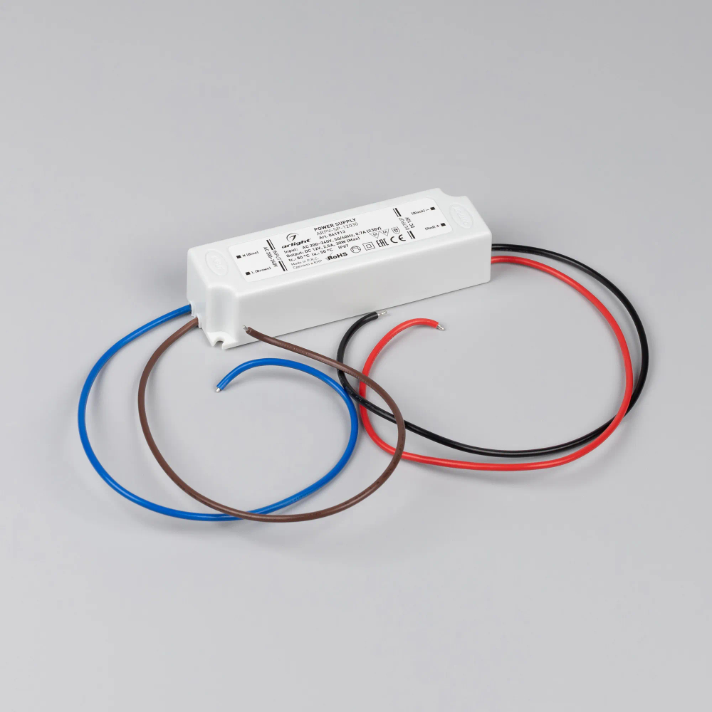 Блок питания ARPV-SP-12030 (12V, 2.5A, 30W) (Arlight, IP67 Пластик, 5 лет) 041913