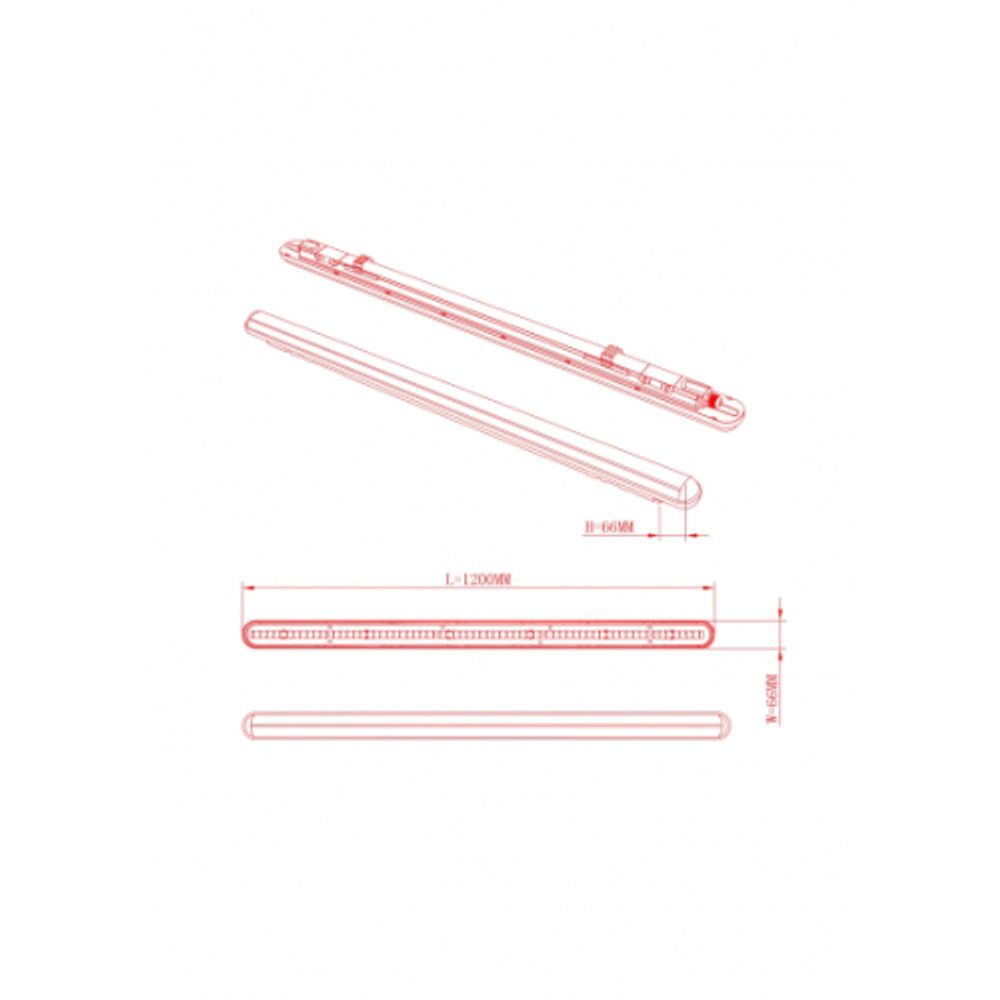 Линейный светодиодный светильник ЭРА SPP-201-0-65K-L32 32Вт 6500K 130Лм/Вт IP65 1200 транзит до 10шт матовый