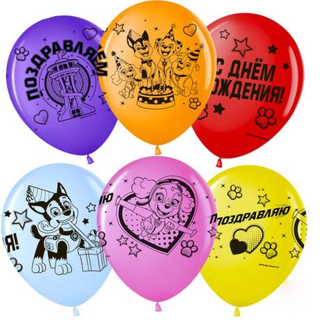 Шар латекс 30см. Щенячий патруль