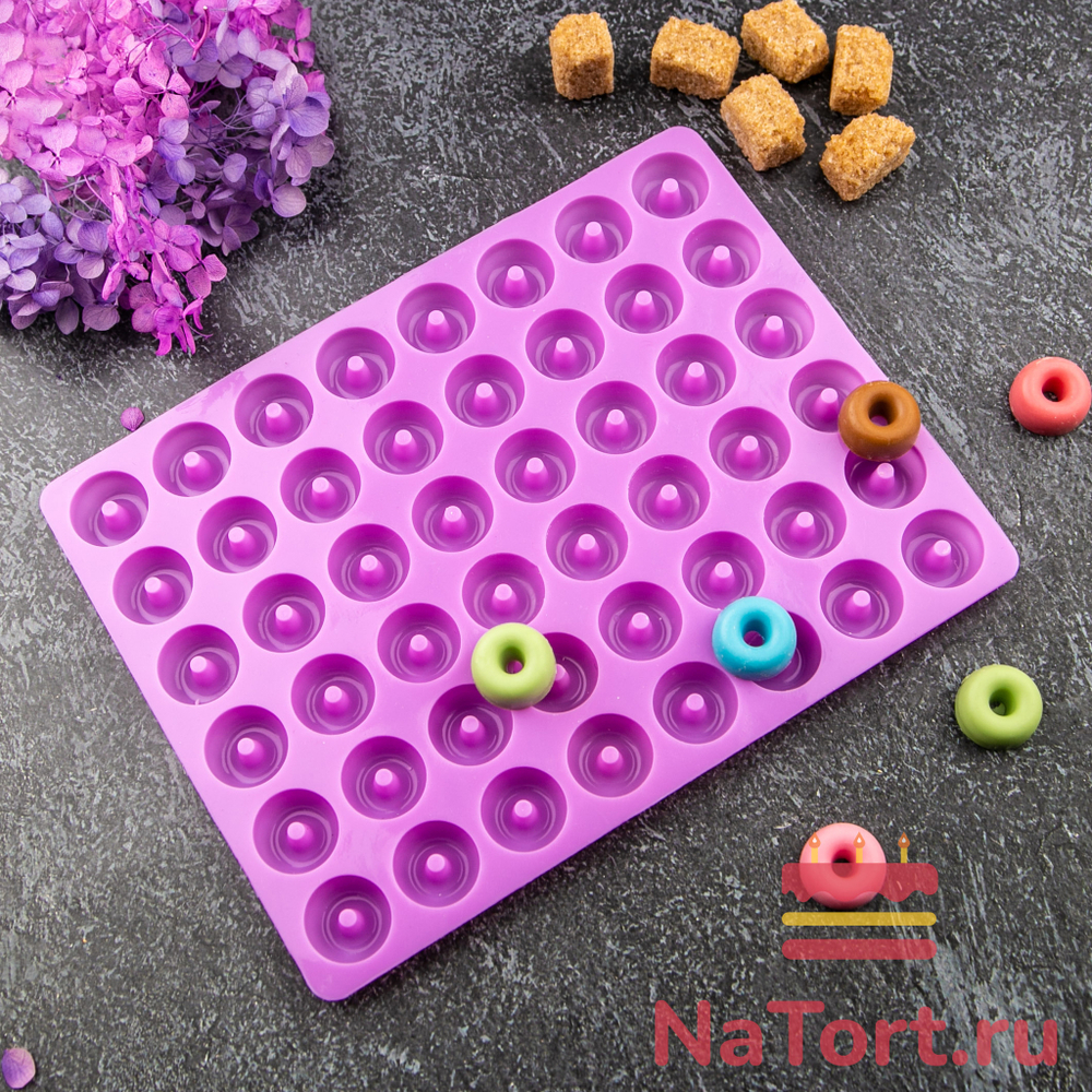 Силиконовая форма «Пончики микро» 48 ячеек