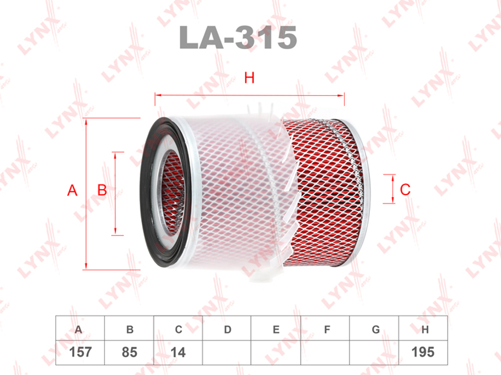 Фильтр воздушный  LYNX  LA-315