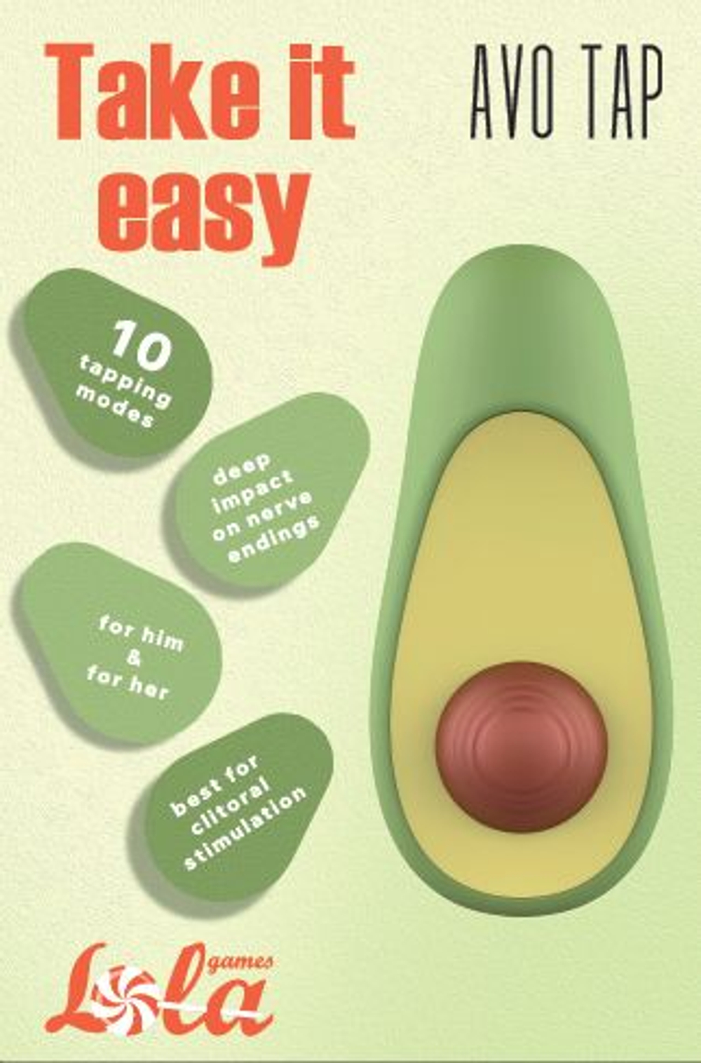 Клиторальный стимулятор в форме авокадо AvoTap