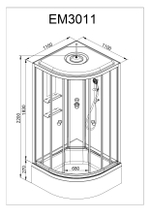 Душевая кабина AvaCan EM3011 с электрикой