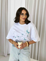 Футболка оверсайз с принтом длинная3