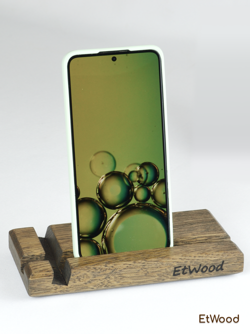 Подставка для смартфона и планшета массив дуба, расцветка дуб темный, арт. 852