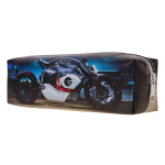 Пенал-косметичка 1 отд. 20*5,5*3,5см кожзам "Мото" 4 вида микс