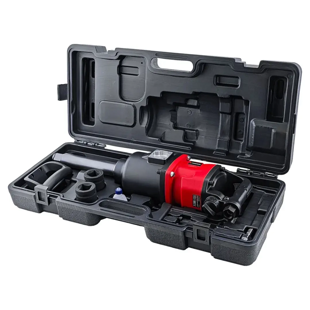 Пневмогайковерт ударный с длинным валом,реверсом и регулировкой усилия 1''+головки 32,33мм(3100Hм,3600об/мин,6.3bar,420 л/мин,16.3кг) Forsage F-RP7488