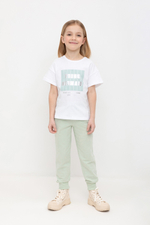 К 400516-1/зеленая лилия брюки для девочки Crockid.