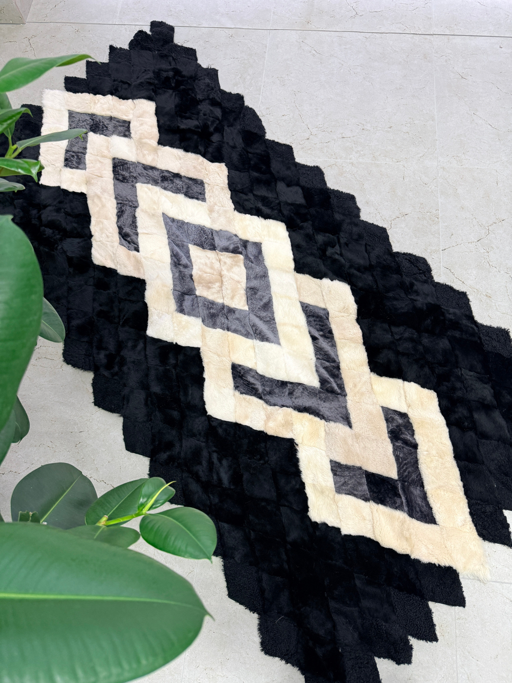 Покрывало меховое ковер из шкуры овчины