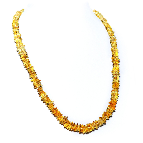 Бусы из янтаря натуральные лечебные женские, длина 45 см