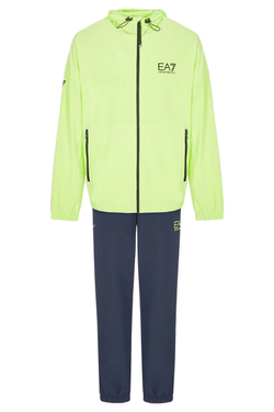 Мужской теннисный костюм EA7 Man Woven Tracksuit - l. green/blue