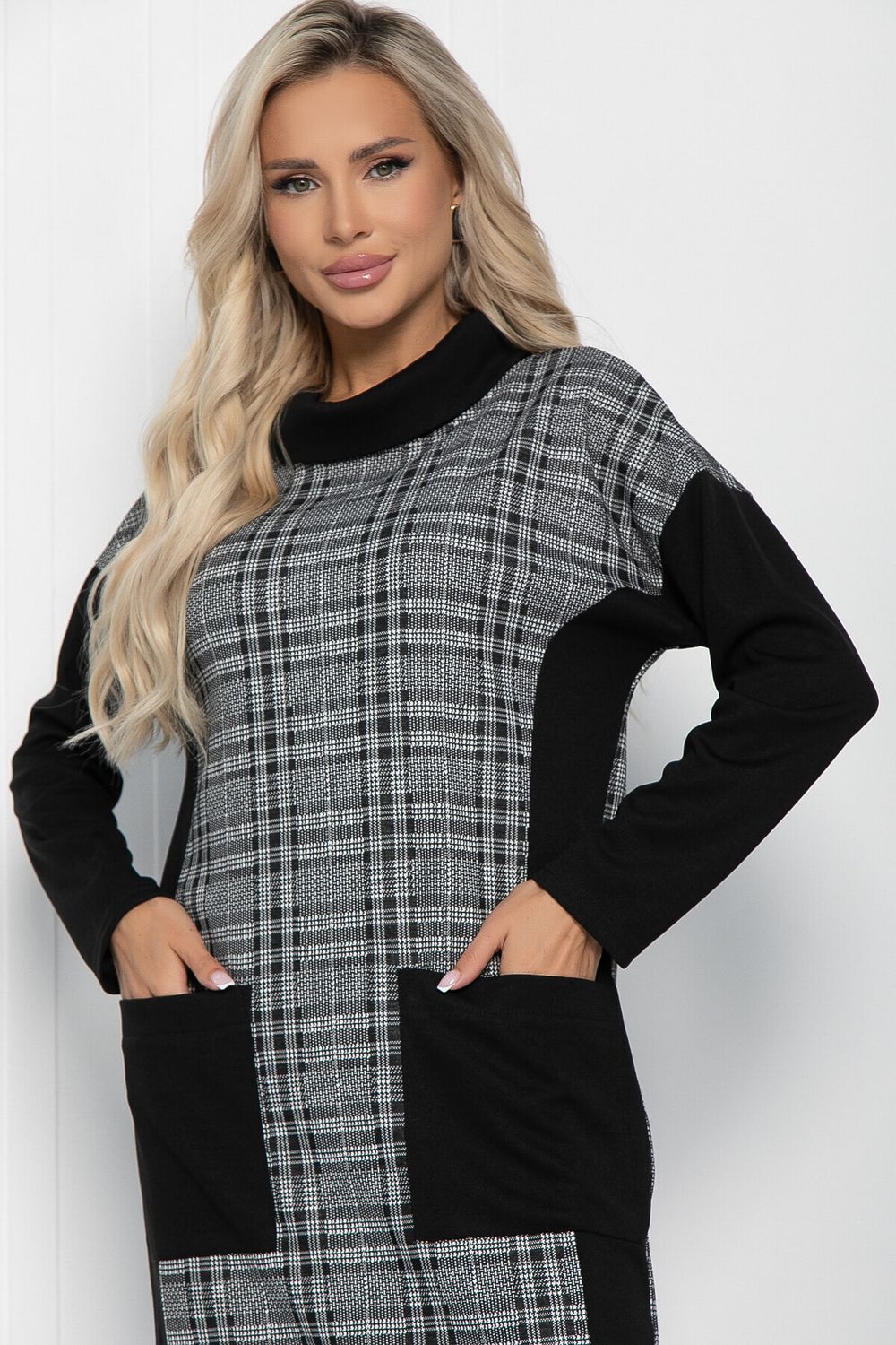 Платье Брэтта (серо-черное) П11357 LT Collection