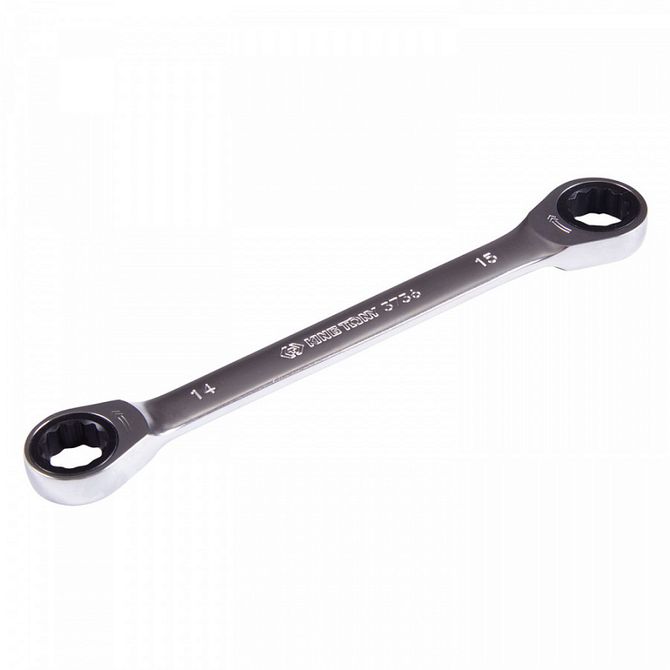 KING TONY (37361415M) Ключ трещоточный накидной 14х15 мм, прямой