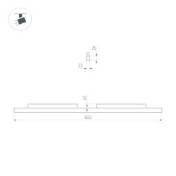 Светильник MAG-ORIENT-FLAT-L800-27W Day4000 (WH, 100 deg, 48V) (Arlight, IP20 Металл, 5 лет) 060472