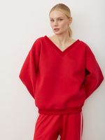 СВИТШОТ С V-ВЫРЕЗОМ КРАСНЫЙ