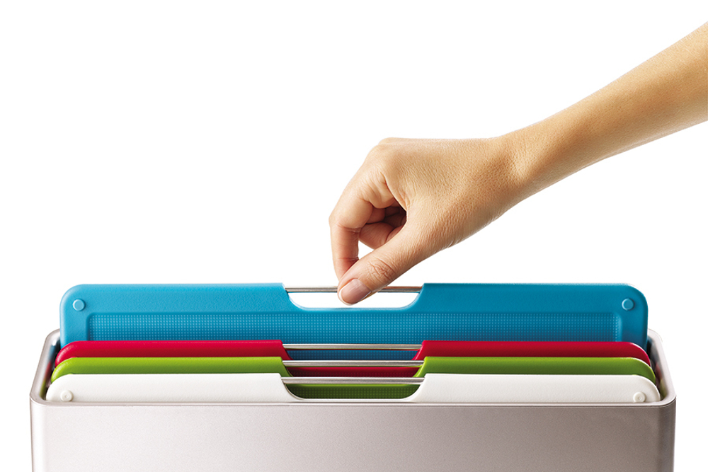 Набор разделочных досок в подставке folio regular, серебристый, 4 шт.