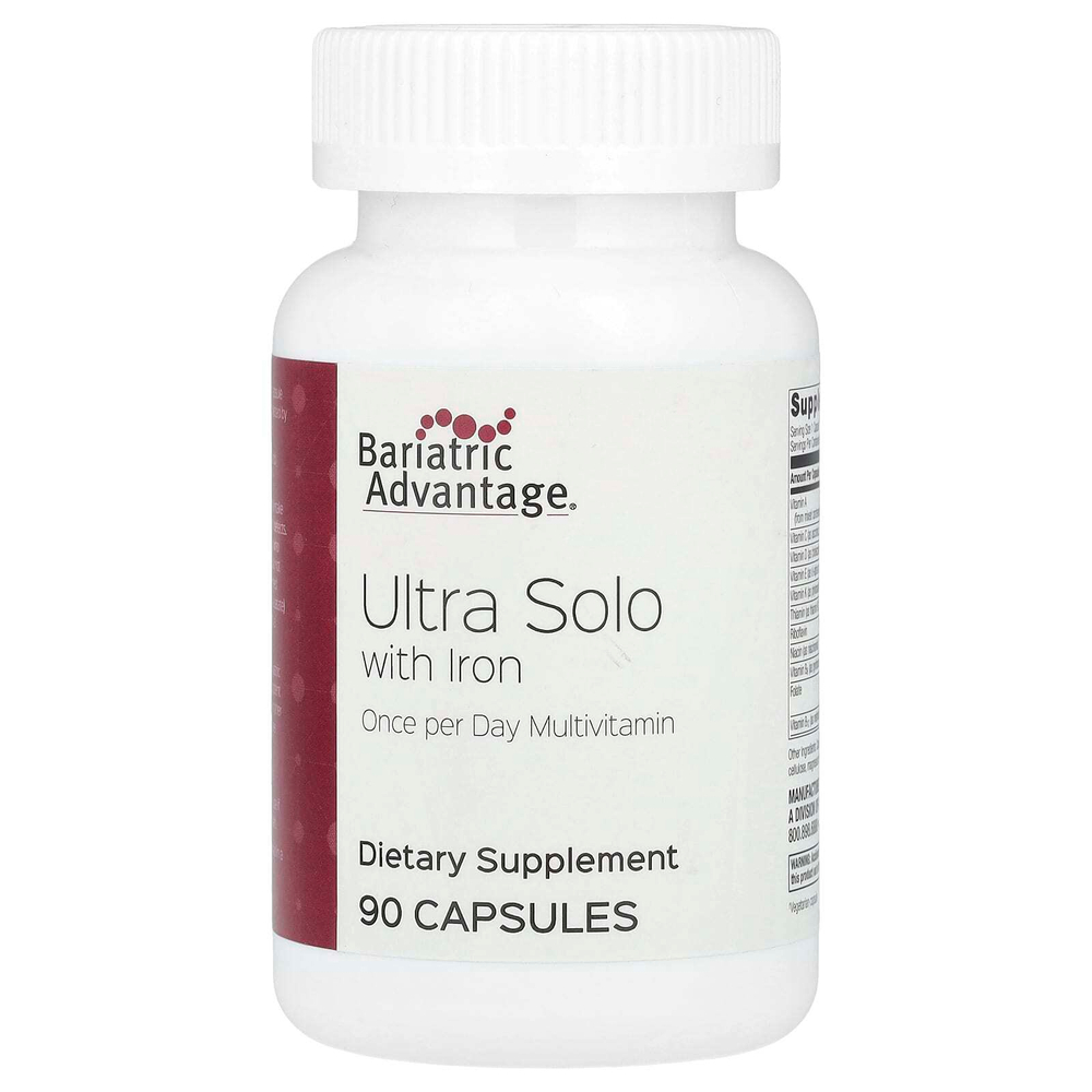 Bariatric Advantage, Ultra Solo с железом, 90 капсул