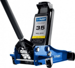 Домкрат подкатной ЗУБР Х90 "ПРОФЕССИОНАЛ" 3,5 т - 100/533 мм, "быстрый подъем" 43054-3.5 43054-3.5