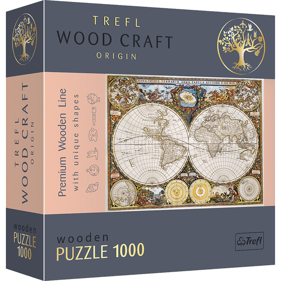 Puzzle &quot;1000&quot; - Ancient World Map / Wooden Puzzles