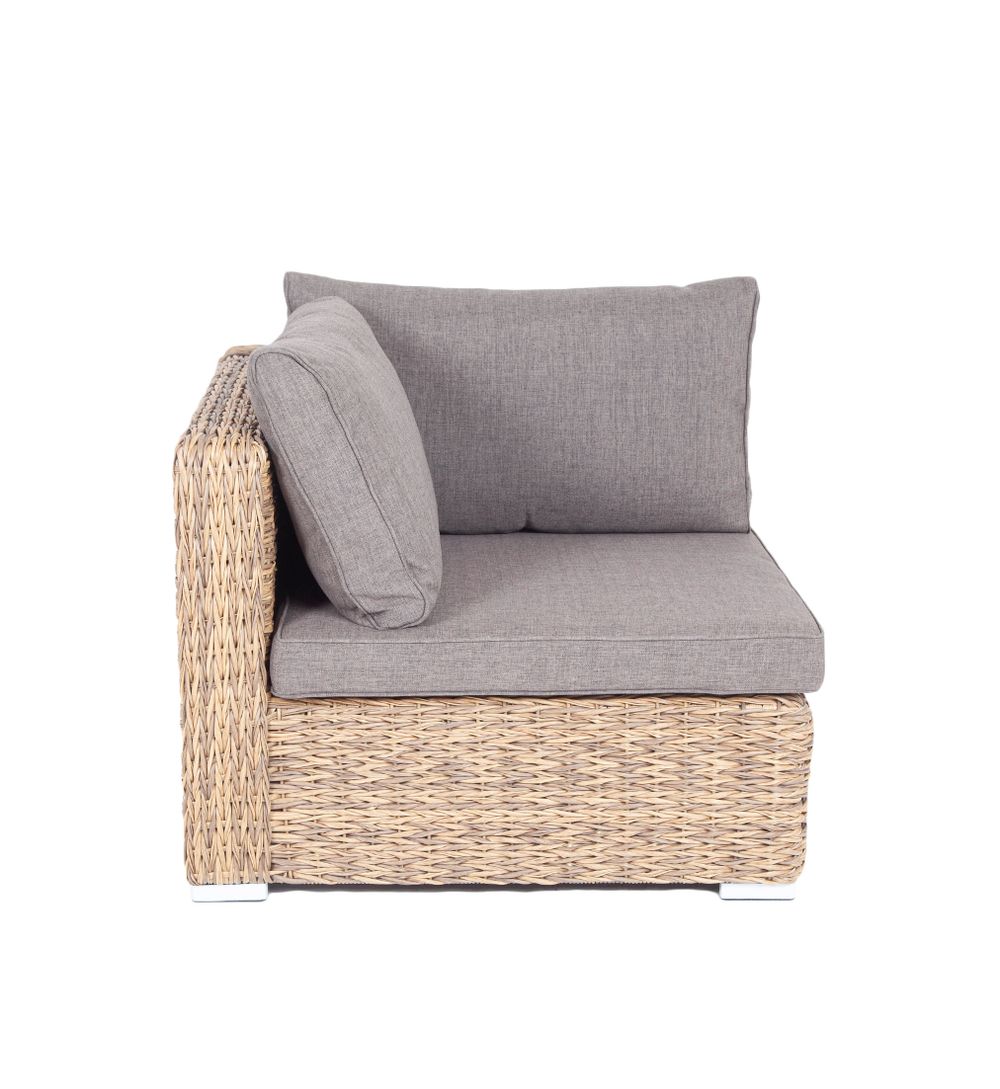 "Лунго" модуль диванный угловой с подушками, цвет соломенный (гиацинт)