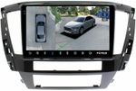 Магнитола Mitsubishi Pajero Sport 3 2020-2024, Montero Sport (прямоугольный климат, рамка 10) - Teyes CC3-2K-360 на Android 10, 2K QLED, 6Гб+128Гб, CarPlay, 4G SIM-слот, 4 камеры в комплекте