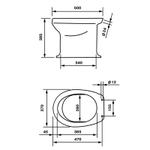 Унитаз Дачный в комплекте Стандарт 37х50х38,5 белый (46901100002)