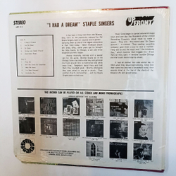 Винтажная виниловая пластинка LP The Staple Singers I Had A Dream (USA 1968) (Sealed)