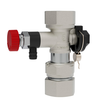 Кран-отсекатель шаровой с дренажем для подключения мембранного бака 3/4" VALOGIN