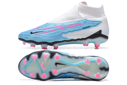 Бутсы Nike Phantom GX Elite FG (Белый+голубой)