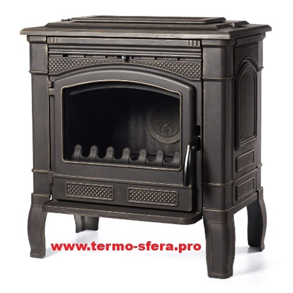 Чугунная печь камин Gunter патина